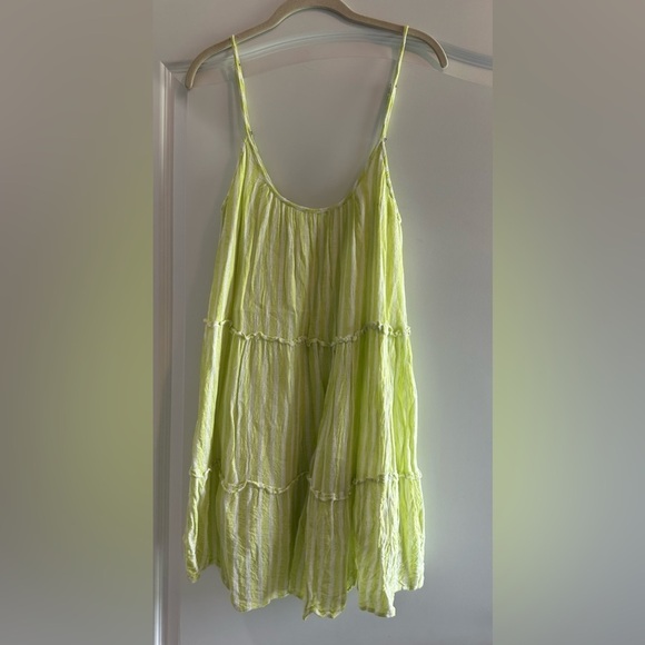 Elan Striped Tiered Cover Up Dress Beachwear Medium - Picture 3 of 7